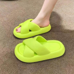 WTEMPO naiste suvesussid EVA libisemisvastased kulumiskindlad mugavad pehme tallaga &otilde;ues kasutatavad &uuml;hiselamu vannitoad paksu kontsaga &uuml;mmarguse varbaga &uuml;hev&auml;rvilised sussid 36-37 roheline