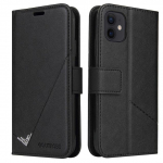 Luksuslik nahast klapitav telefoni&uuml;mbris iPhone'i 14 13 Pro Max 11 12 Mini Xr X Xs Max 6s 7 8 Plus Se 2020 rahakotiklambri kaitse&uuml;mbrise jaoks For iPhone 13 Mini must