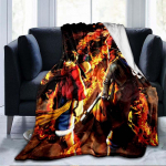 Anime &uuml;hes t&uuml;kis 3D prinditud flanelltekk Diivani tekikate Reisimine lapse voodipesu Palus flanelltekk 150x180cm