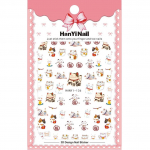 &Uuml;li&otilde;hukesed k&uuml;&uuml;nekleebised Fortune Cats Lucky Nail Decals K&uuml;&uuml;nte n&auml;pun&auml;ited Dekoratsioon Geel-lakk Dekoratsioon