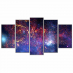 L&otilde;uendimaal Seinakunst Kodukaunistus Elutuba 5 t&uuml;kki V&auml;rviline t&auml;hega t&auml;idetud galaktikaplakat Modulaarne HD prinditud abstraktsed pildid 20x35cm*2 20x45cm*2 20x55cm*1
