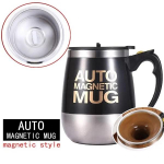 Automaatne isesegav magnetkruus Loov roostevabast terasest kohvipiima segamistass Blender Lazy Smart Mixer termotass Self-mixing cup must