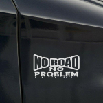 Naljakas ; POLE TEED POLE PROBLEEMI ; PET Autokleeps Kaubik Veoauto 4x4 Maastikus&otilde;idu Kleebis Loov Huvitav Veekindel PET Autokleeps black