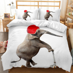 3D Olifandi Teemaline Voodipesukomplekt Padjap&uuml;&uuml;r Voodipesukomplekt Tekikott T&auml;issuurus &Uuml;he-/Kahekohaline Voodi Kodu Kaunistus Baby 100x135cm