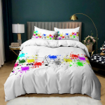 Noot Prindi voodipesu komplekt Muusikamustriline tekikate padjap&uuml;&uuml;r 2 v&otilde;i 3 t&uuml;kki mikrokiust kangast pehme ja mugav kodukaunistus Baby 100x135cm