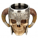 Retro Skull Knight roostevabast terasest kohvitass Halloweeni kodukontori baarikruus