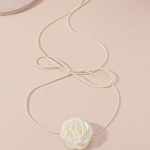 Velvet Flower Choker kaelakee Big Flower Collar Choker kaelakee Camellia Flower