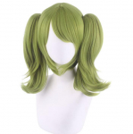 Parukas Cosplay Danganronpa Monaka Rohelised L&uuml;hikesed Hobusesabad Kost&uuml;&uuml;m Dangan Ronpa Kuumakindel S&uuml;nteetiline Juus Monaca Towa Naiste Parukad One Size roheline