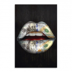 Money Huuled Plakatid ja v&auml;ljatr&uuml;kid Loomingulised Suud L&otilde;uendmaal Seinamaal Moodne seinakunst Elutoa kaunistus Pildid Raamita 20x30cm