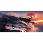 DIY suur teemantmaal Kirsi&otilde;ied Puu Kaunis maastik Teemanttikandid Ristpistes elutoa kodukaunistus 30x60CM