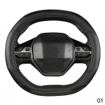 Auto roolikatte Peugeot 3008 4008 5008 jaoks S&uuml;sinikkiud Kahev&auml;rviline Splint Four Seasons Universaalne Rool must