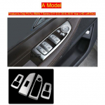 Car Styling Door Armrest panel cover Stickers For BMW 7 Series F01 F02 G11 G12 Window Glass Lifting Button Trim Auto B Model Silver