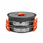 &Otilde;uek&ouml;&ouml;gitarvete komplekt, kaasaskantavad piknikun&otilde;ud, matkapann, matkan&otilde;ud, kaheosaline komplekt oranž