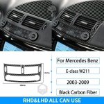 Mercedes Benz E-Class W211 2003-2009 Carbon Fiber Center Control &otilde;hukonditsioneeri &otilde;hutusava esitulede l&uuml;liti trimmikate jaoks Center Vent A