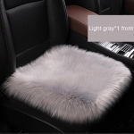 Winter Warm Car Seat Cover Artificial Wool Car Cushion For Women Fluffy Auto seat Mat Long Plush Car Seat Cover Imitation CZD013A-HEISE black