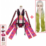 2. hooaeg Anime Deemonitapjad Kimetsu No Yaiba Daki Cosplay Kost&uuml;&uuml;m Peakatted Seksikas vormiriietus T&uuml;drukud Naiste Halloweeni riided L-(Suit+Wig)
