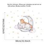 Seinakleebised lastetubadele Star Moon Baby Lastetuba Kodukaunistus Loomad Seinakleebised Plakat hall