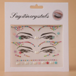 Crystal Tattoo kleebis S&auml;rav silmapliiats Kulmumeik N&auml;o Silmad Teemant Ajutine Tattoo Rock Rhinestone 3D Silmapliiats Kleebised