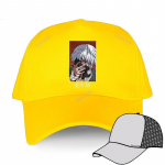 Uus yawawe meeste kvaliteetne m&uuml;ts Tokyo Ghoul Ken Kaneki Graafilised m&uuml;tsid Unisex jaoks Jaapani Anime Manga tr&uuml;kitud puuvillased pesapallim&uuml;tsid Adjustable