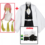Kanroji Mitsuri Cosplay kost&uuml;&uuml;m Anime Demon Slayers vormiriietus kimono seelik &uuml;likond Kimetsu No Yaiba Halloween j&otilde;uluriided XS-(Costume+Wig)
