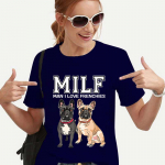 MILF MAN I LOVE FRENCHIES Naljakad naiste T-s&auml;rgid Harajuku Topid Suvine naiste T-s&auml;rk Prantsuse buldogi T-s&auml;rk naistele R&otilde;ivad XXXL