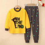 Talvine laste pikkade varrukatega kaelus T-s&auml;rk p&uuml;kste komplekt vabaaja kott 2tk &uuml;likond puuvillane multikas termopesu 140cm