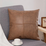 Solid Light Luksuslik nahast padjapadi Vintage Splice Padja seljatugi N&auml;idistuba Diivanipadi Pehme kotiga padjakate 45x45CM pillowcase (excluding pillow core)