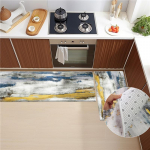 Pehme sametist k&ouml;&ouml;givaiba komplekt abstraktse tr&uuml;kiga libisemiskindel pestav uksematt vannitoa p&otilde;randamatt 40x60cm 1pcs