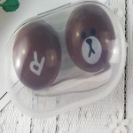 Cartoon Pocket Mini Kontaktl&auml;&auml;tsede Case Reisikomplekt Easy Carry Lenses Protector Container valge