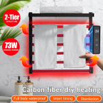 K&auml;ter&auml;tikuivati ​​elektriline soojendus K&auml;ter&auml;tikuivati ​​veekindel k&auml;ter&auml;tikuhoidja Seinale paigaldatav vannilina soojendus Vannituba Left