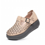 Ehtsa Nahast Suletud Varbaga Sandaalid Naistele L&auml;bil&otilde;ikega Suvised Platvormsandaalid Kiilud Vabaaja Naiste Kingad K&auml;sit&ouml;&ouml; 34 aprikoosi