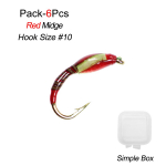 12.06.18 tk/karp epoksiidsummer Midge Nymph Fly Hook forellip&uuml;&uuml;gi peibutis s&ouml;&ouml;t putukas 6Pcs/Style 1