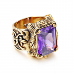 K&auml;sit&ouml;&ouml; vintage inkrusteeritud tsirkoonist meeste titaanist terasest valatud s&otilde;rmus 13