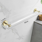 Hele luksuslik kuldne vannir&auml;tikuriba rullr&auml;tikuhoidja nagi vannitoa hoiustamisriiul riidepuu WC tualett-tarbed k&ouml;&ouml;gitarvikud Gold 50cm(2 Bases)