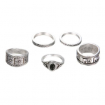 5 tk/komplekti nikerdamine elevant, &uuml;mmargune kivi virnastamine, naiste retros&otilde;rmuste ehted