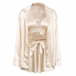 Naiste hommikumantel Tekstuuriga peene t&ouml;&ouml;ga Kevadsuvi avar naiste &ouml;&ouml;s&auml;rk naistele L sinine