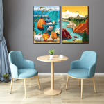 2 pakki 5D abstraktse maastiku teemantmaalimise komplekt, isetehtud teemantkivimaalimise komplektid t&auml;iskasvanutele ja algajatele teemantkunsti k&auml;sit&ouml;&ouml; kodukaunistamise kingitus Round 30x40cm