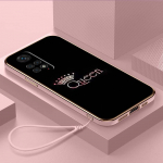 Luksusliku plaaditud TPU-telefoni &uuml;mbris koos kaelapaelaga Xiaomi Poco F1 F3 F4 F5 M3 M4 M5 X3 X4 X5 PRO 11 Lite 11T 12T 13T A47 King Queen Couple Lovers kaanele Xiaomi Poco F1