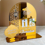 1 tk akr&uuml;&uuml;l Ramadan Countdown Kalender Kingitused Ramadani p&auml;evakalender koos asendavate numbritega Ramadan Mubarak islami advendip&auml;ev 1pcs kuld