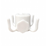 Rannavarju riputuskonks, 4-haruline plastikust vihmavarjukonks r&auml;tikute/m&uuml;tside/riiete/kaamera/p&auml;ikeseprillide/kottide jaoks, sobib randa, telkimisreisid 1pcs valge