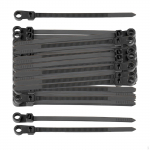 100 t&uuml;kki nailonist sidemed iselukustuvad kruviaukudega tarvikud Paindlik must v&auml;rv kaabli ja