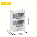 1 tk kokkupandav riidekorv, hoiukorv, kodune WC-riiul, pesukorv, k&ouml;&ouml;gitarvikud, vannitoa sisustus Two Layer Storage Rack