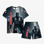 Suvemood Templar 3D-prindiga meeste T-s&auml;rgi komplekt Harajuku l&uuml;hikeste varrukatega meeste T-s&auml;rk Sport Fitness Wear S