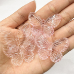 20 tk helmed, gradient, isetegemine juuksen&otilde;elaga ehtetarvikud, loov koos auguripatsiga Kahev&auml;rviline liblikas k&auml;sitsi valmistatud k&auml;ev&otilde;ru kaelakee valmistamise materjal Gradient Pink