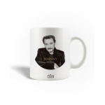 Mug en C&eacute;ramique Johnny Hallyday Chanteur Affiche Noir Blanc