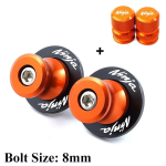 M8/M10 Ninja Swingarm Spools CNC Slider Stand Screw Valve Caps For Kawasaki ninja650 ninja1000sx Ninja 250 300 400 650 ZX6R ZX10 8mm-Green