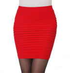 Elastne plisseeritud seelik k&otilde;rge v&ouml;&ouml;kohaga Bodycon miniseelik &auml;rikontor Odavad l&uuml;hikesed pliiatsseelikud &uuml;hev&auml;rvilised roosad must sinised kuumad One Size