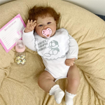 55 cm pestav viimistletud reborn nukk vasts&uuml;ndinud magava beebi nukud 3D naha mitmekihiline maalimine Boy