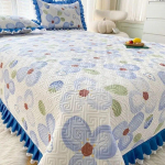 Puuvillane voodikate Kolm komplekti libisemiskindlat lamineeritud puuvillast paksendatud 100% puuvillast linad Universaalne hooaeg universaalne vooditekk 150x230cm 1pc