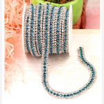 9 mm kujundusega v&auml;rviline kristallist kivikett, h&otilde;bedane alustopsi k&uuml;&uuml;nis isetegemiseks k&auml;sit&ouml;&ouml;ks Dekoor &Otilde;mblusr&otilde;ivad Aksessuaarid peacock blue